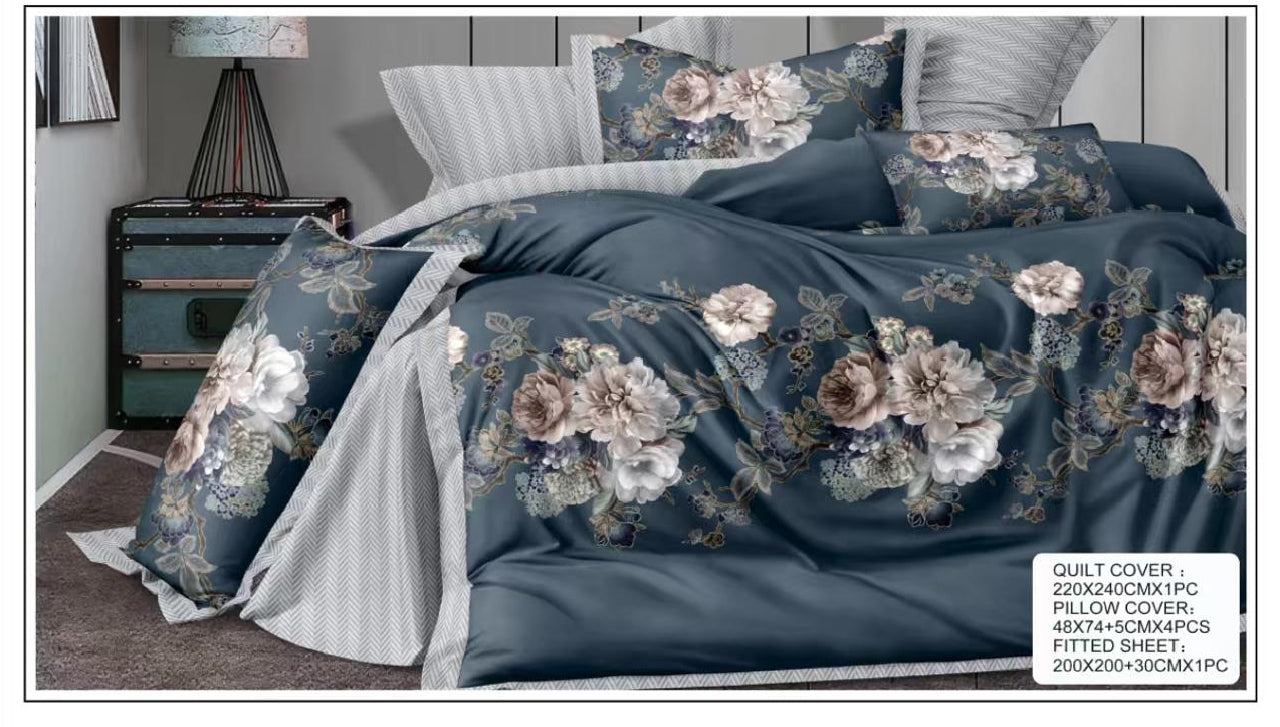 Luxurious Ultra-Soft Premium Bed Sheet Set with Matching Pillow Covers – 6 Piece (DS8)