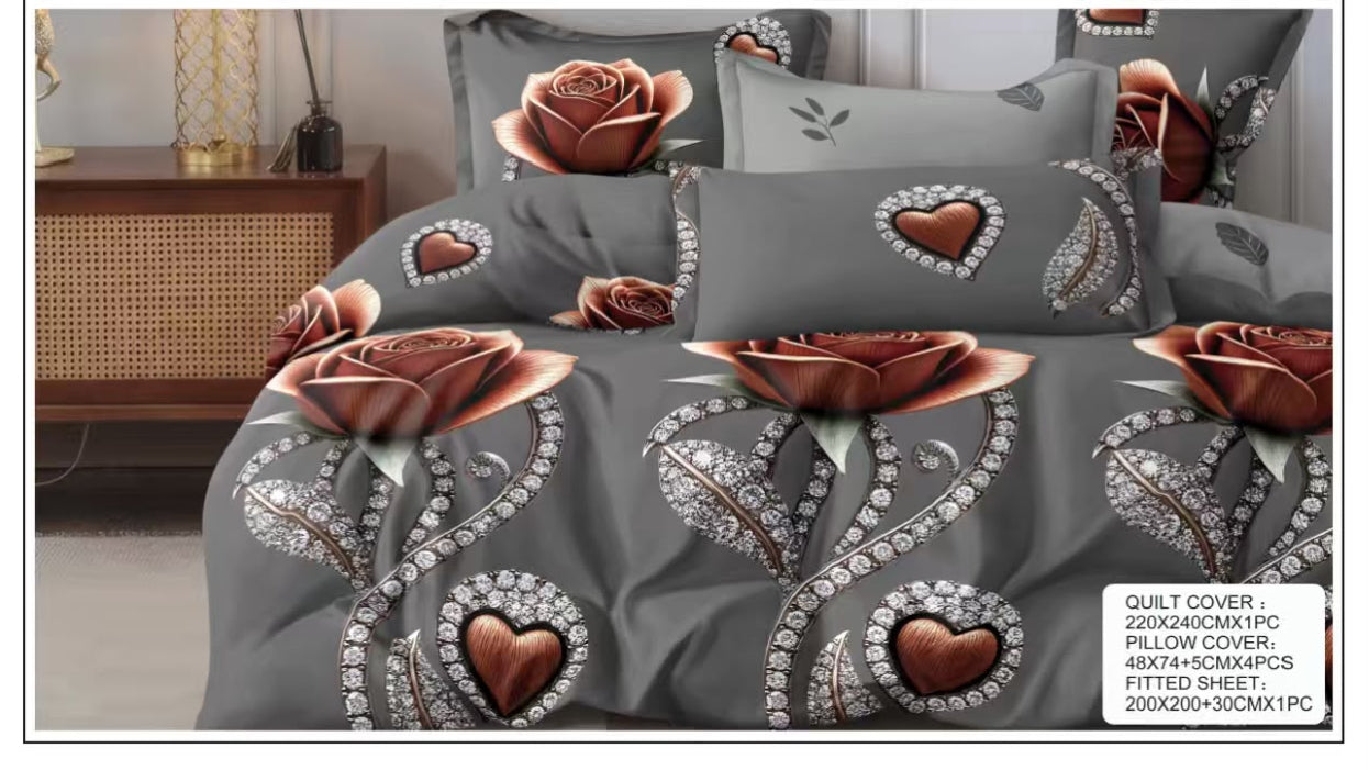 Luxurious Ultra-Soft Premium Bed Sheet Set with Matching Pillow Covers - 6 piece Set (DS19)