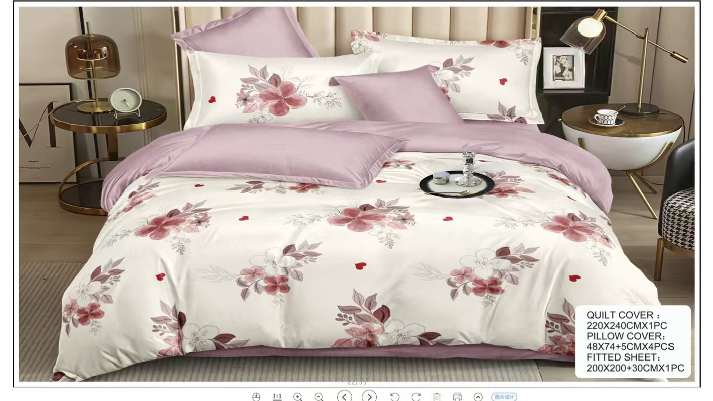 Premium 6-PC King Bedding Ensemble: Ultra-Soft Quilt & Sheet Set (Design 9)