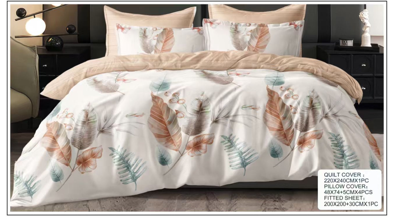 Luxurious Ultra-Soft Premium Bed Sheet Set with Matching Pillow Covers - 6 piece Set (DS28)