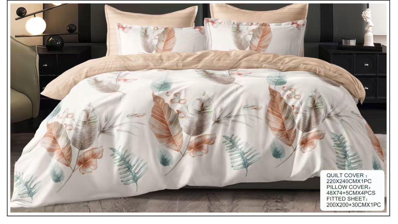 Premium 6-PC King Bedding Ensemble: Ultra-Soft Quilt & Sheet Set (Design 18)