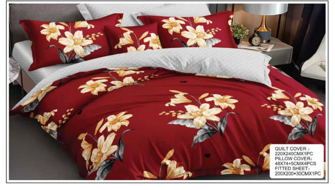 Luxurious Ultra-Soft Premium Bed Sheet Set with Matching Pillow Covers - 6 piece Set (DS30)