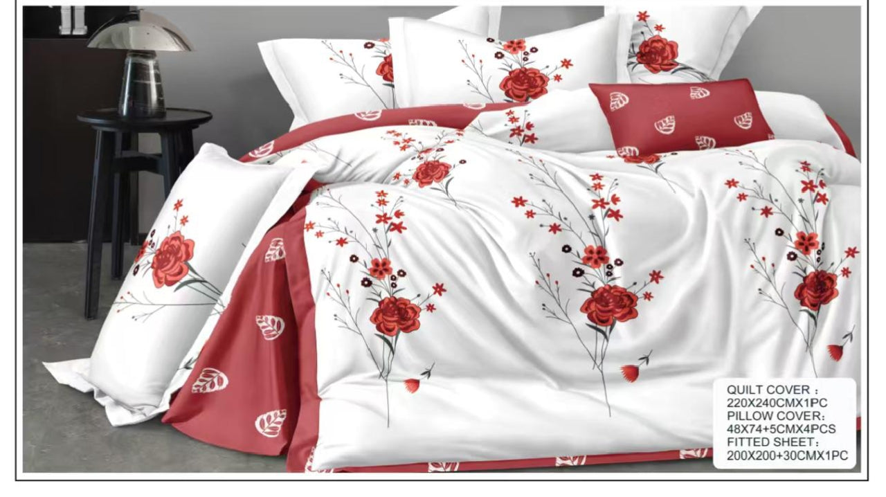 Luxurious Ultra-Soft Premium Bed Sheet Set with Matching Pillow Covers – 6 Piece (DS7)
