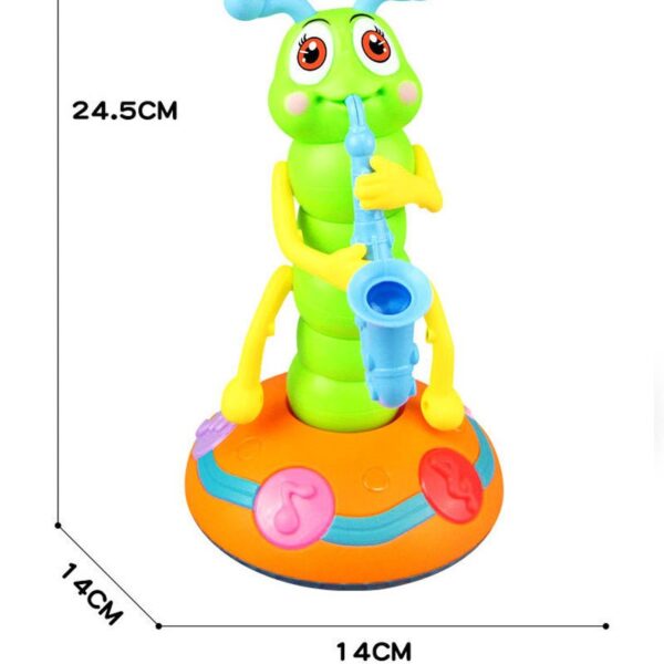 Electric Cute Worm Dancing Music Lighting Walking Cartoon Animal Doll Children Toys Birthday Gift - Image 3
